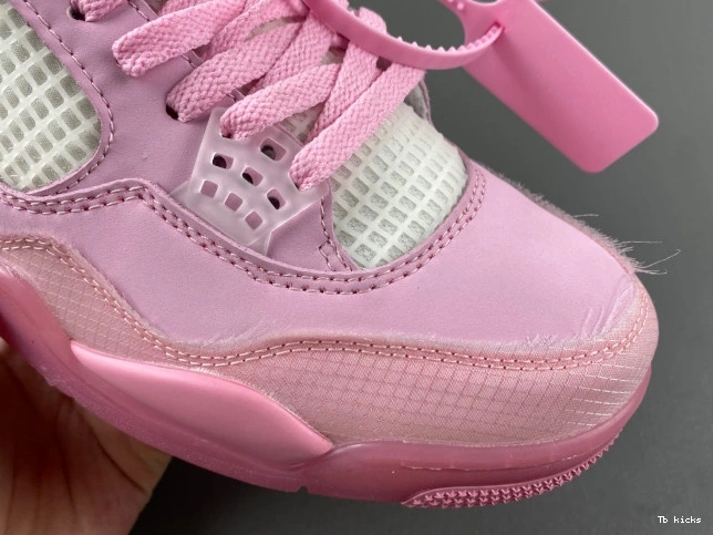 Cheap TBK X 4 OFF-WHITE PINK JORDAN 0712